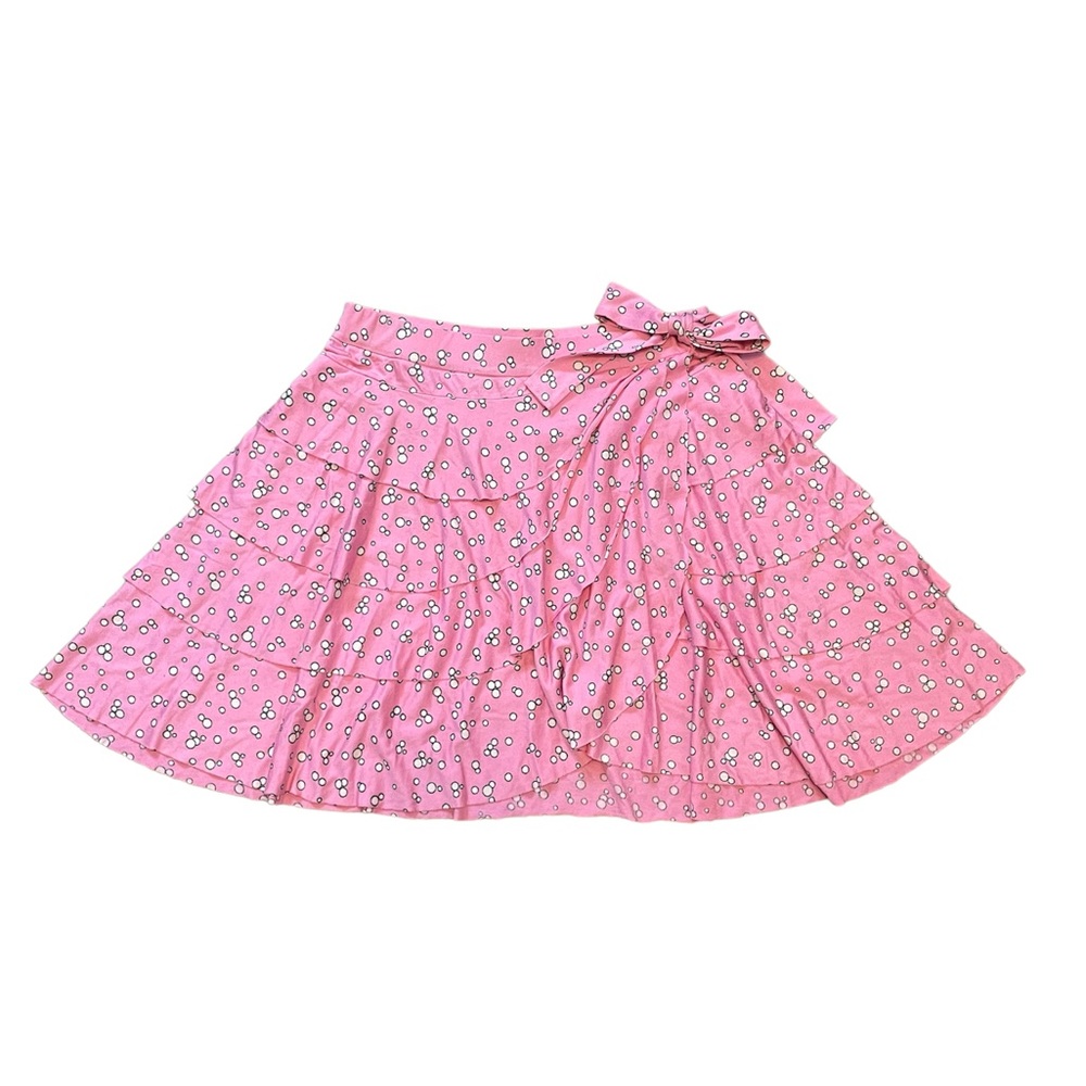 Vintage Marc Jacobs Silk Pink Bubble Polka Dot Short Mink Skirt Y2K